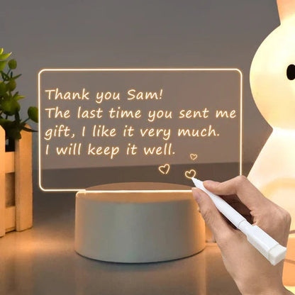 Qyvla™ Acrylic LED Note Board & Desk Lamp