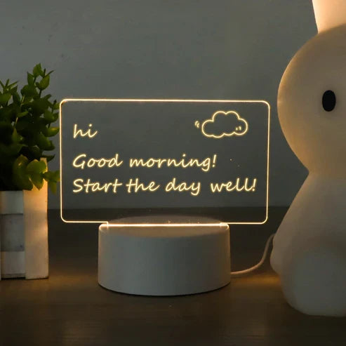 Qyvla™ Acrylic LED Note Board & Desk Lamp