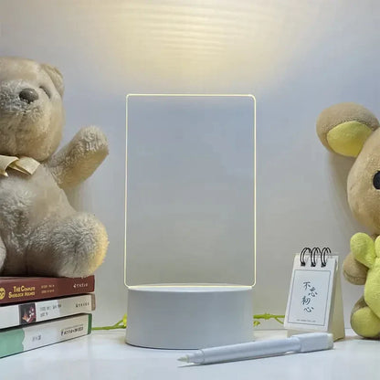 Qyvla™ Acrylic LED Note Board & Desk Lamp