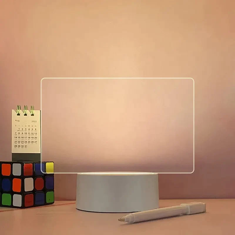 Qyvla™ Acrylic LED Note Board & Desk Lamp
