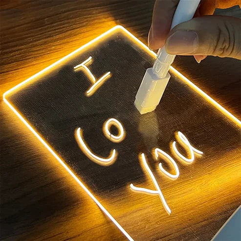 Qyvla™ Acrylic LED Note Board & Desk Lamp
